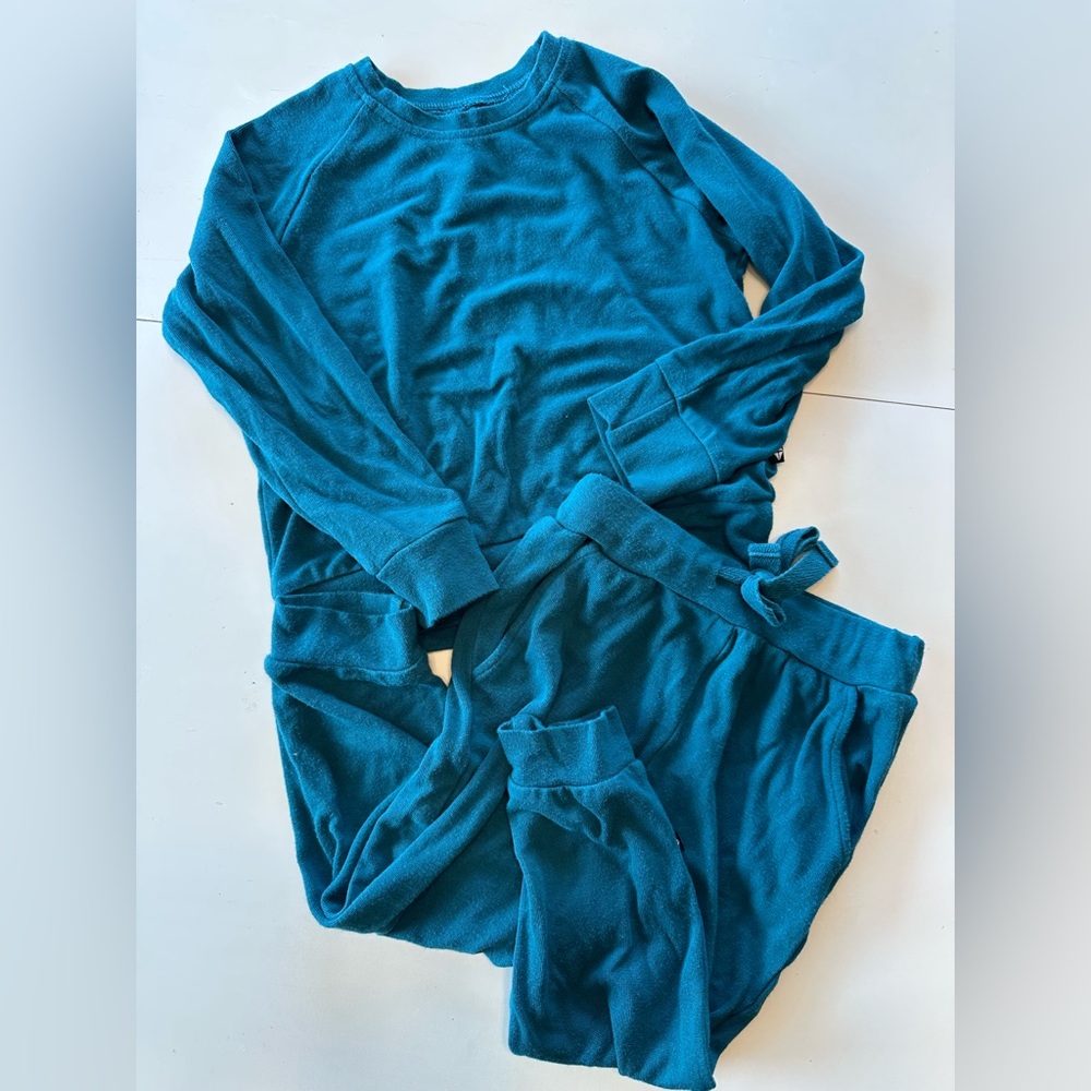 Kyte BABY bamboo jersey jogger set in Loch 2T